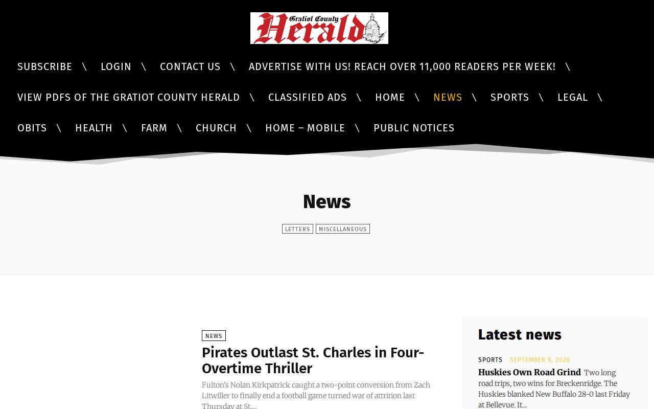 Gratiot County Herald local news index